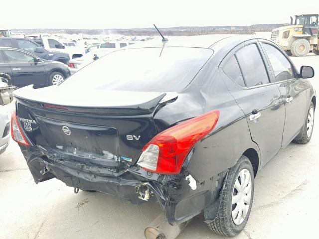 3N1CN7AP2DL869469 - 2013 NISSAN VERSA S BLACK photo 4