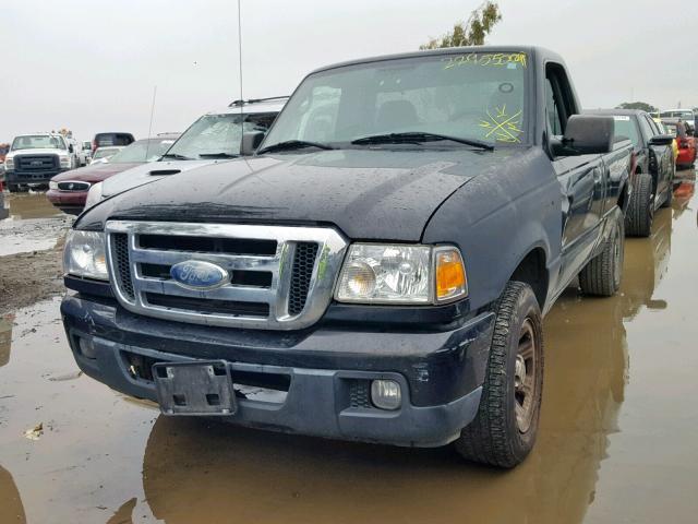 1FTYR10U37PA52838 - 2007 FORD RANGER BLACK photo 2