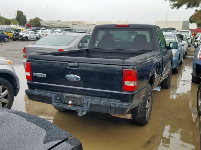 1FTYR10U37PA52838 - 2007 FORD RANGER BLACK photo 4