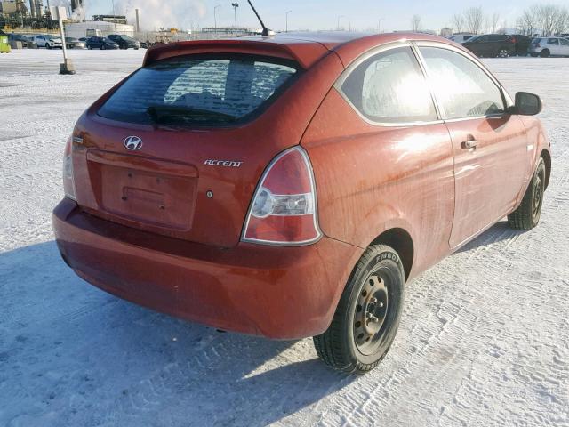 KMHCN3BC1AU150647 - 2010 HYUNDAI ACCENT SE ORANGE photo 4