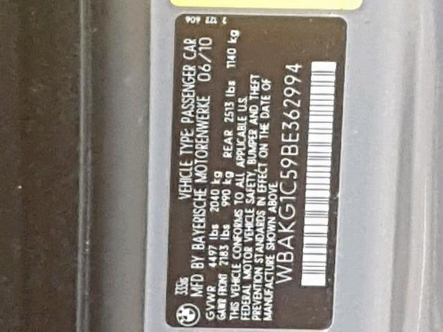 WBAKG1C59BE362994 - 2011 BMW 335 IS GRAY photo 10