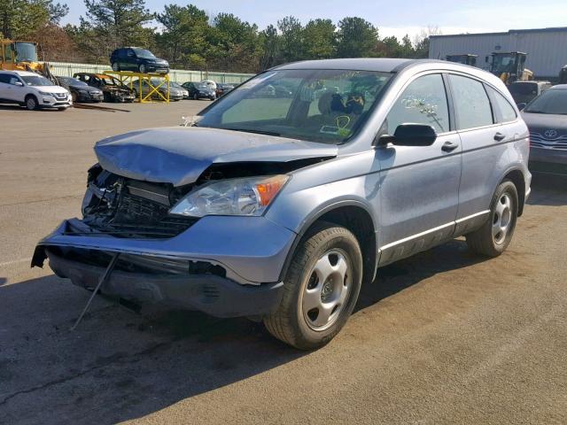 3CZRE38389G708119 - 2009 HONDA CR-V LX BLUE photo 2