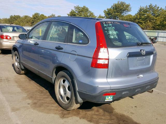 3CZRE38389G708119 - 2009 HONDA CR-V LX BLUE photo 3