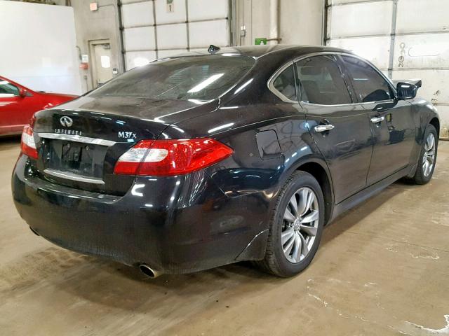 JN1BY1ARXCM392649 - 2012 INFINITI M37 X BLACK photo 4