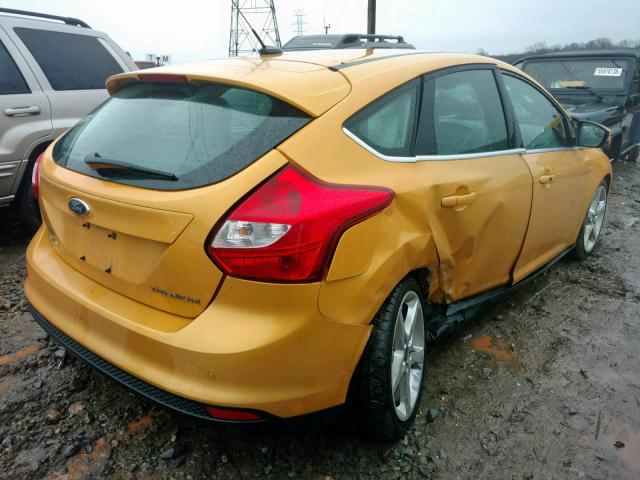 1FAHP3N28CL193257 - 2012 FORD FOCUS TITA YELLOW photo 4