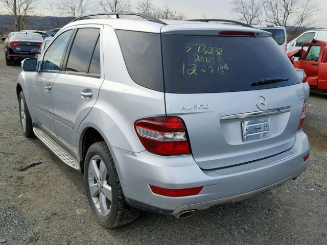 4JGBB86E39A519518 - 2009 MERCEDES-BENZ ML 350 BLUE photo 3