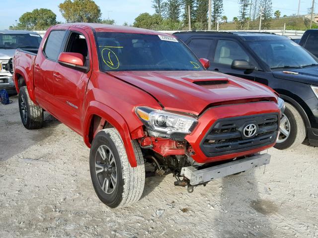 5TFAZ5CN6JX057908 - 2018 TOYOTA TACOMA DOU RED photo 1