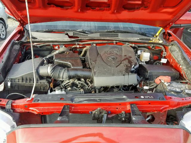 5TFAZ5CN6JX057908 - 2018 TOYOTA TACOMA DOU RED photo 7