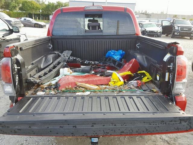 5TFAZ5CN6JX057908 - 2018 TOYOTA TACOMA DOU RED photo 9