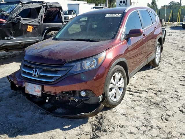 5J6RM3H74EL016930 - 2014 HONDA CR-V EXL BURGUNDY photo 2