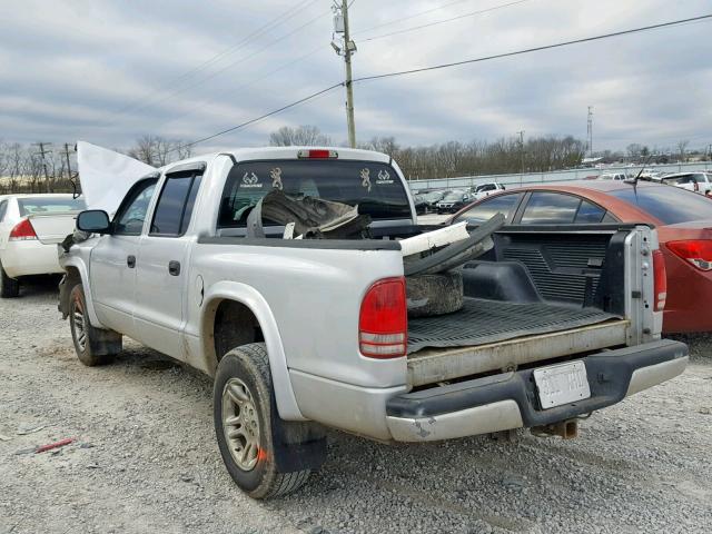 1D7HG38N33S237175 - 2003 DODGE DAKOTA QUA SILVER photo 3