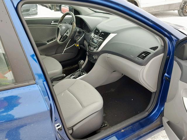 KMHCU4AE9FU877473 - 2015 HYUNDAI ACCENT GLS 蓝色 照片 5