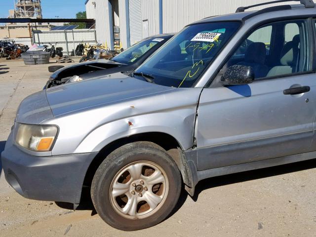 JF1SG63663H707641 - 2003 SUBARU FORESTER 2 SILVER photo 9