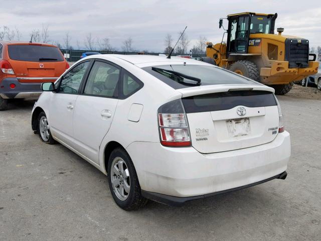 JTDKB20U053065079 - 2005 TOYOTA PRIUS WHITE photo 3