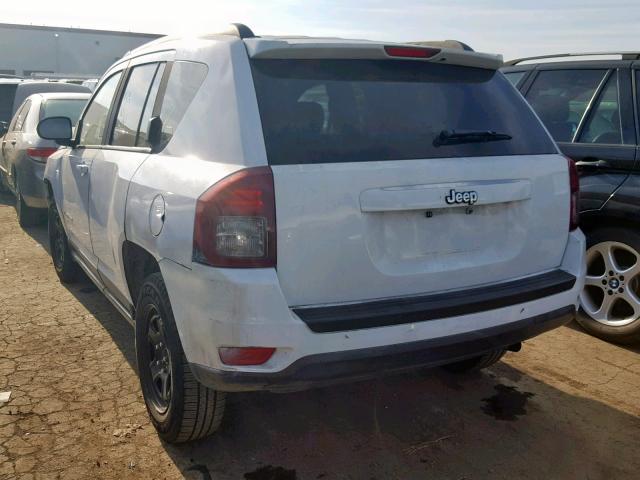 1C4NJCBA4ED829602 - 2014 JEEP COMPASS SP WHITE photo 3