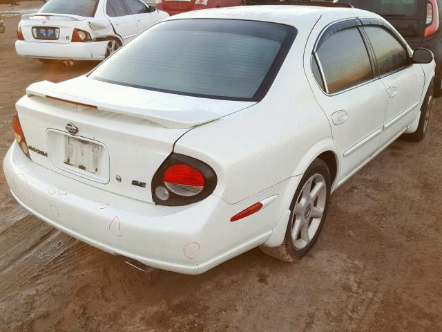 JN1CA31DX1T837046 - 2001 NISSAN MAXIMA GXE WHITE photo 4