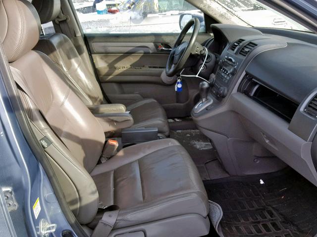 JHLRE487X7C093784 - 2007 HONDA CR-V EXL BLUE photo 5