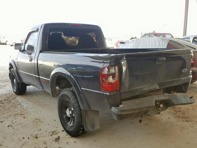 1FTYR10U23PA71696 - 2003 FORD RANGER BLACK photo 3