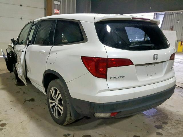 5FNYF6H59HB103869 - 2017 HONDA PILOT EXL 白色 照片 3