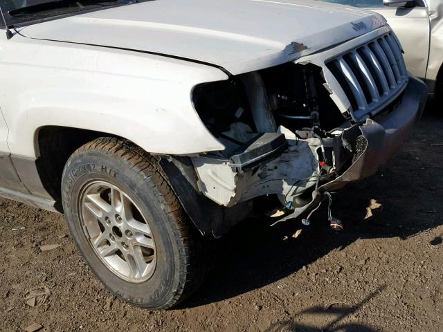 1J4GX48SX4C321405 - 2004 JEEP GRAND CHER WHITE photo 9