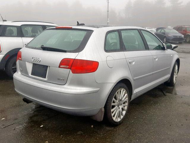 WAUNF78P36A024338 - 2006 AUDI A3 2.0 PRE SILVER photo 4