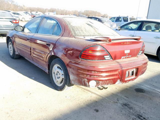 1G2NE52F42C141536 - 2002 PONTIAC GRAND AM S RED photo 3