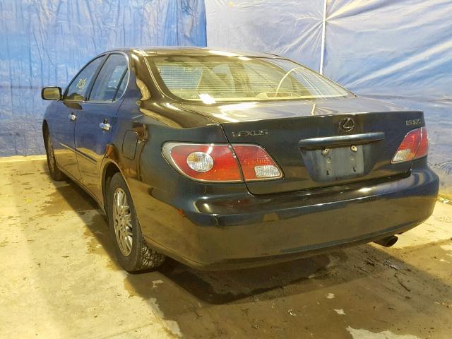 JTHBA30G745045108 - 2004 LEXUS ES 330 BLACK photo 3