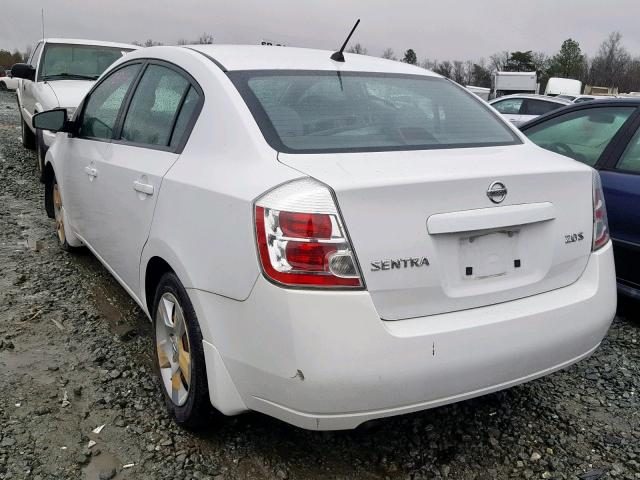 3N1AB61E27L691138 - 2007 NISSAN SENTRA 2.0 WHITE photo 3