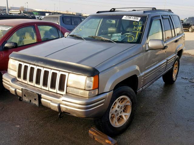 1J4GZ78Y9WC147040 - 1998 JEEP GRAND CHER SILVER photo 2