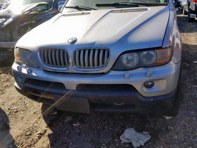 5UXFB53585LV19262 - 2005 BMW X5 4.4I GRAY photo 7