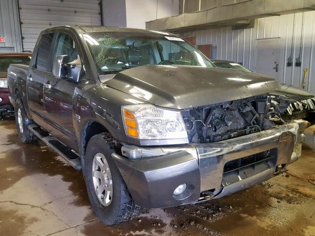 1N6AA07B74N517939 - 2004 NISSAN TITAN XE GRAY photo 1