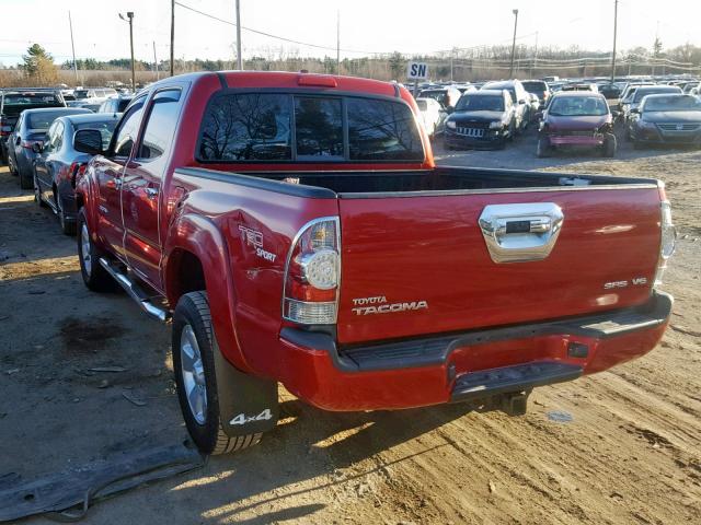 5TELU4EN8AZ736814 - 2010 TOYOTA TACOMA DOU RED photo 3