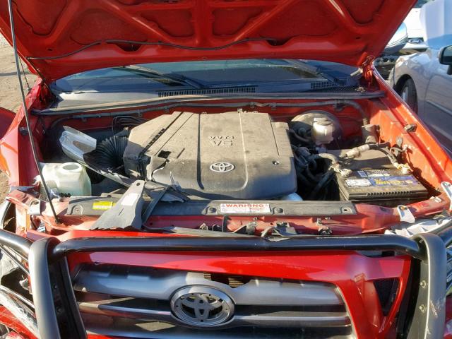 5TELU4EN8AZ736814 - 2010 TOYOTA TACOMA DOU RED photo 7