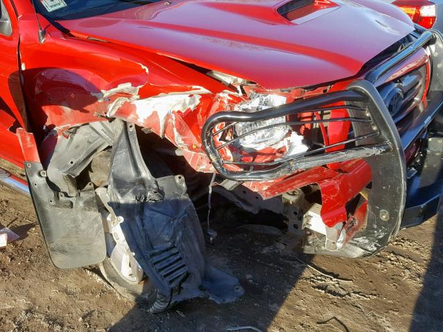 5TELU4EN8AZ736814 - 2010 TOYOTA TACOMA DOU RED photo 9