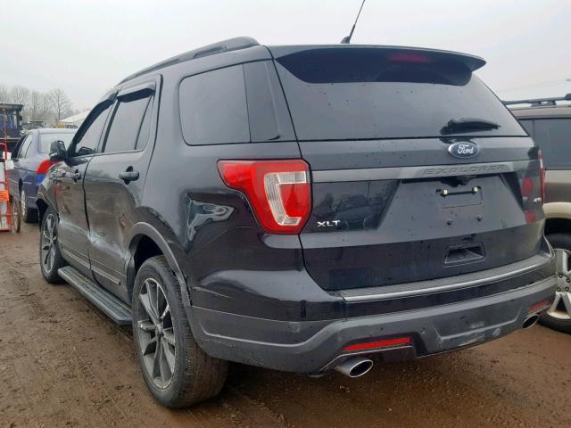 1FM5K8D84JGB25621 - 2018 FORD EXPLORER X BLACK photo 3