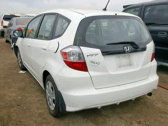 JHMGE8H34CC039186 - 2012 HONDA FIT WHITE photo 3