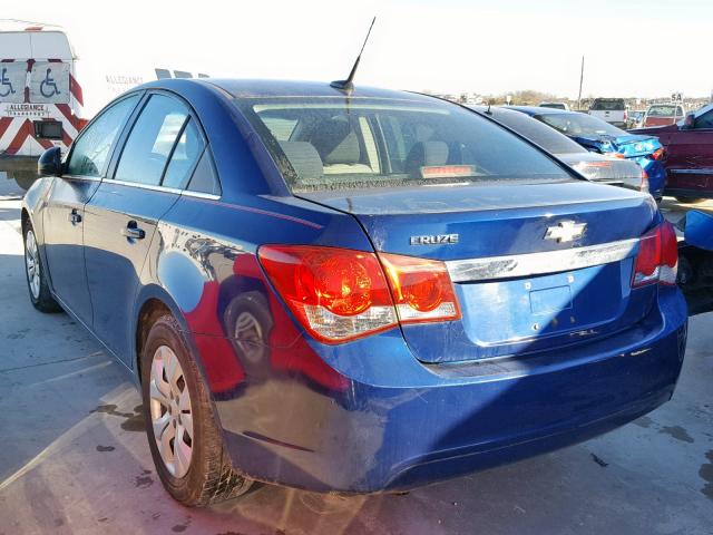 1G1PC5SH7C7387883 - 2012 CHEVROLET CRUZE LS BLUE photo 3