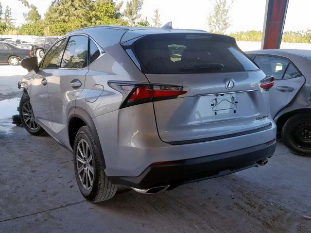 JTJYARBZ9H2077530 - 2017 LEXUS NX 200T SILVER photo 3