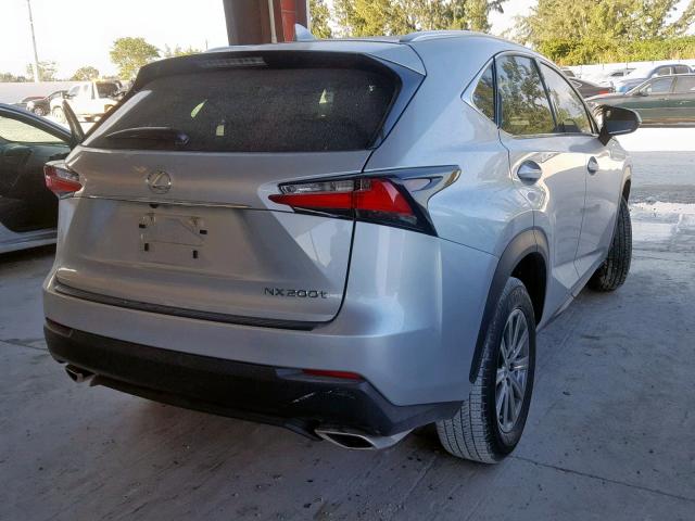 JTJYARBZ9H2077530 - 2017 LEXUS NX 200T SILVER photo 4