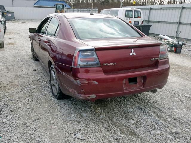 4A3AB56S77E036654 - 2007 MITSUBISHI GALANT GTS RED photo 3