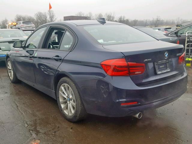 WBA8E5G39HNU43101 - 2017 BMW 320 XI BLUE photo 3