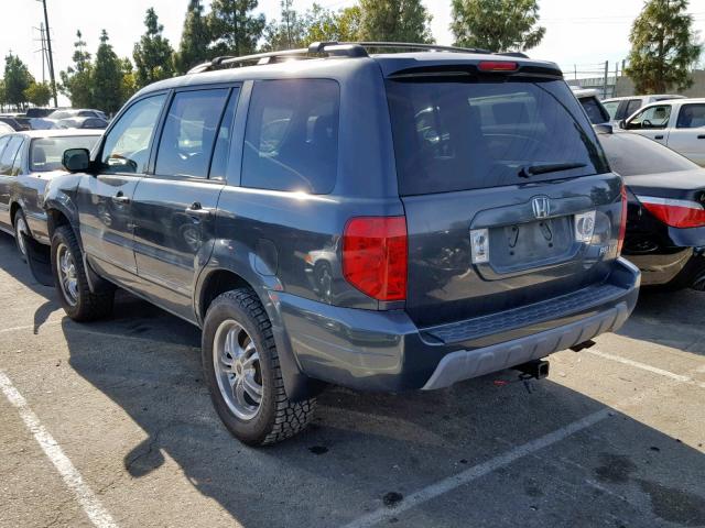 2HKYF18454H597301 - 2004 HONDA PILOT EX CHARCOAL photo 3