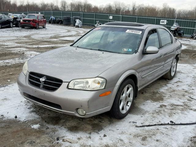 JN1CA31D11T831801 - 2001 NISSAN MAXIMA GXE GRAY photo 2