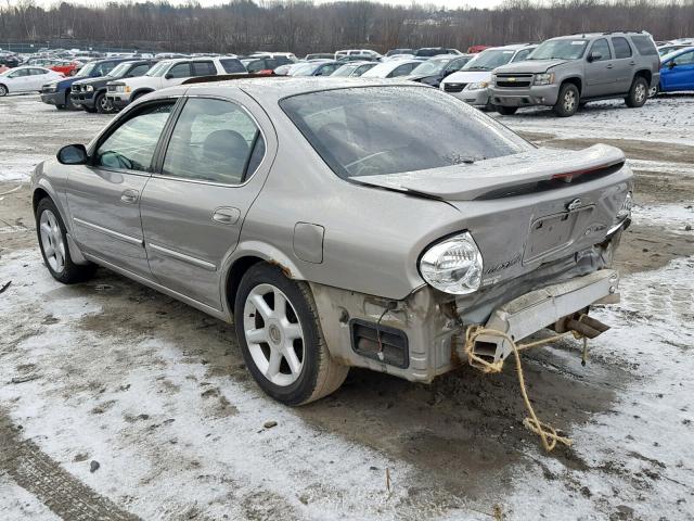 JN1CA31D11T831801 - 2001 NISSAN MAXIMA GXE GRAY photo 3