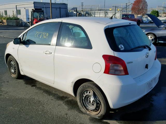 JTDJT923575063972 - 2007 TOYOTA YARIS WHITE photo 3