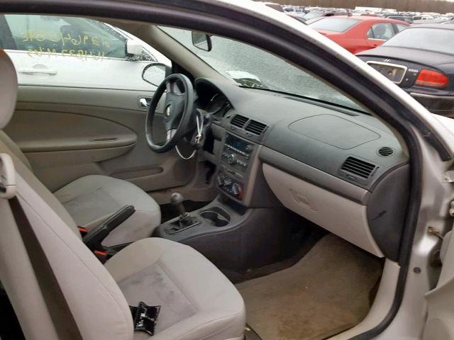 1G1AK15F477371755 - 2007 CHEVROLET COBALT LS ვერცხლისფერი ფოტო 5