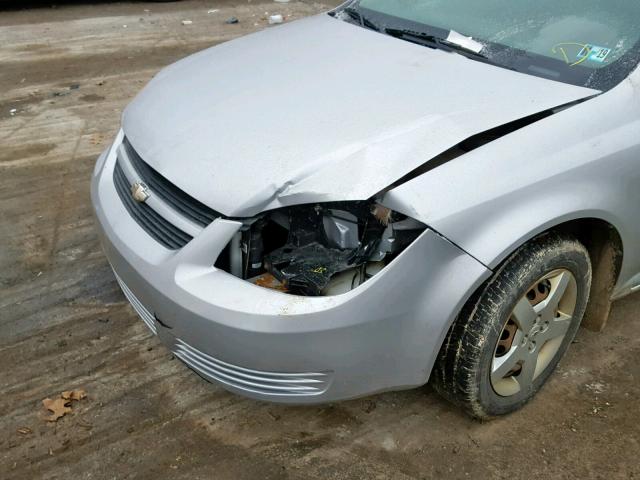 1G1AK15F477371755 - 2007 CHEVROLET COBALT LS ვერცხლისფერი ფოტო 9