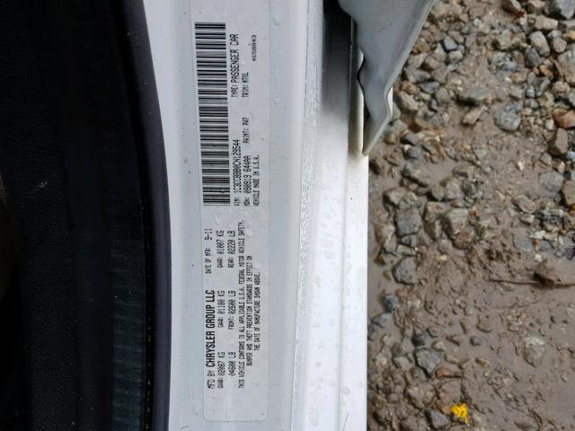 1C3CCBBB0CN129544 - 2012 CHRYSLER 200 TOURIN WHITE photo 10