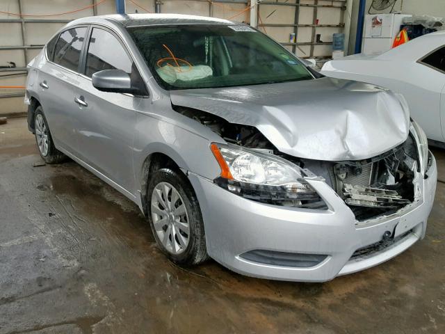 3N1AB7APXFY346254 - 2015 NISSAN SENTRA S 银色 照片 1