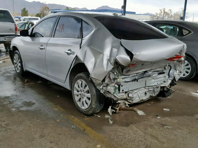 3N1AB7APXFY346254 - 2015 NISSAN SENTRA S 银色 照片 3